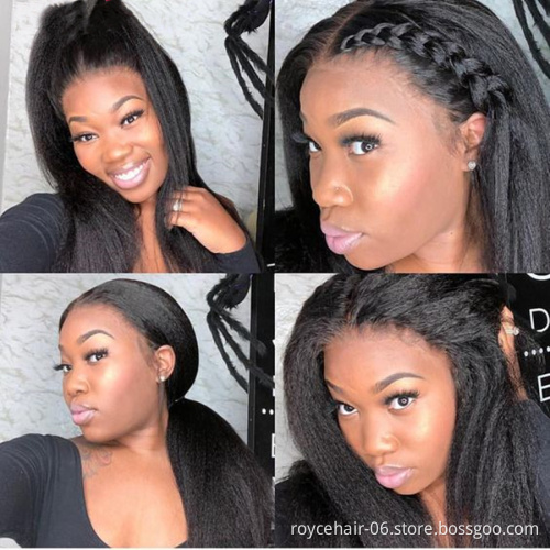 10a Wholesale Cheap Cuticle Aligned Virgin Mongolian Human Hair Lace Frontal Afro Kinky Straight Curly Wig